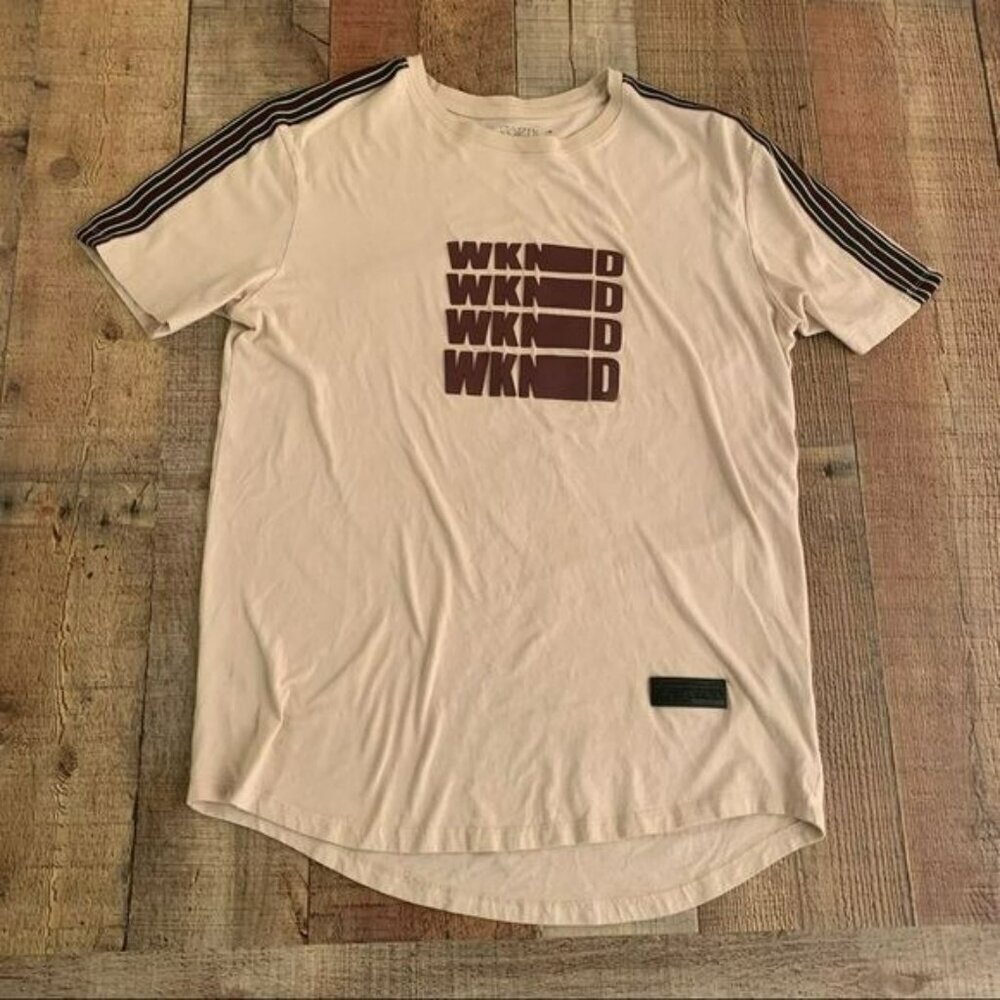 Vox populi for the people mens size small short sleeve t-shirt with weekend